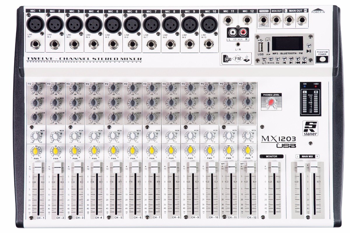 Mesa De Som Staner Mx1203 USB